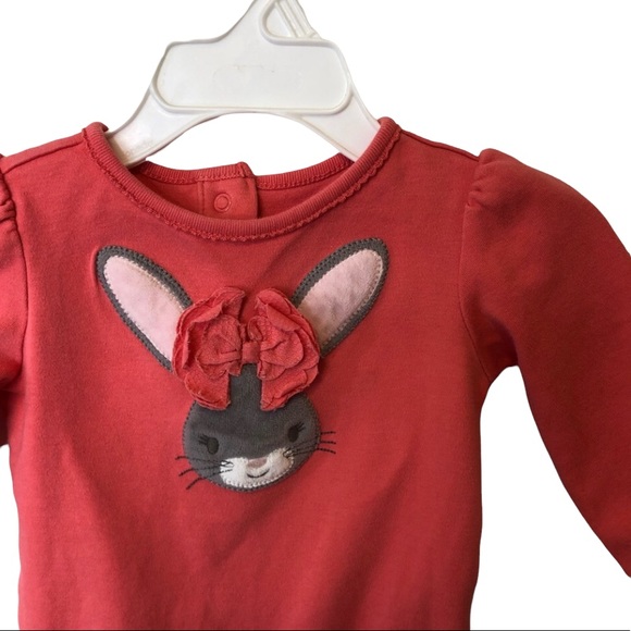 Gymboree Other - Gymboree Pink Easter Bunny Motif Onesie Top Shirt Baby Girls 6-12 months
